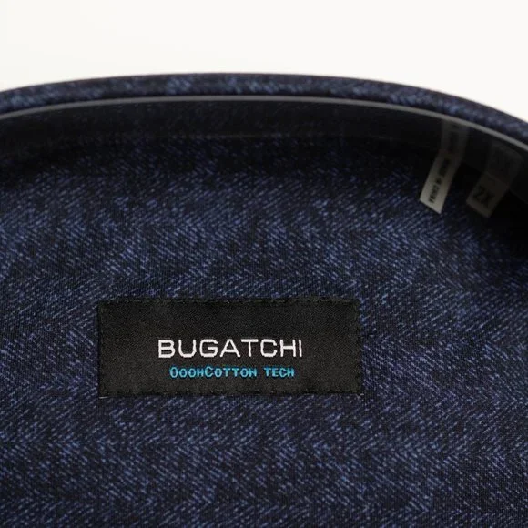 Bugatchi Classic Long Sleeve Navy Blue Shirt, Size 2X - Picture 2 of 6